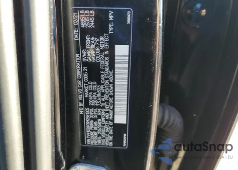 2021 Volvo Xc40 T5 Momentum z USA, uszkodzony, nr VIN YV4162UK6M2561305